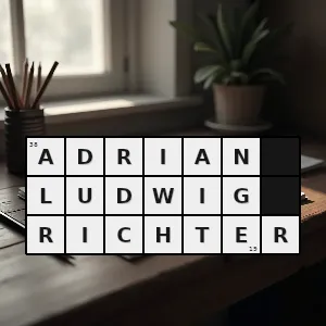 Hasło krzyżówkowe malarz niemiecki rysownik akwarelista 1803 1884 - adrian ludwig richter – rozwiązanie, synonimy, podpowiedzi i definicje krzyżówkowe